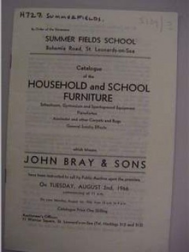 Auction catalogue of school items Summerfields School.Picture